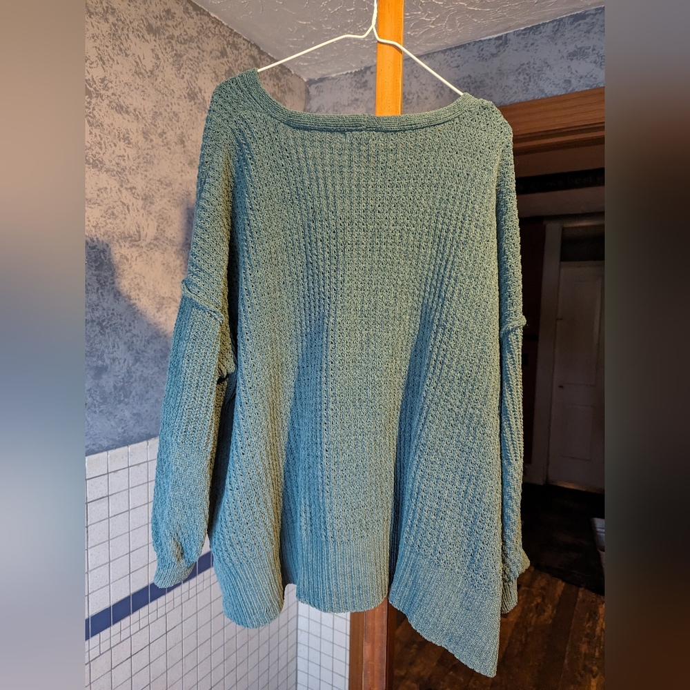 Blue Soft V-Neck Maurices Sweater - Picture 3 of 3